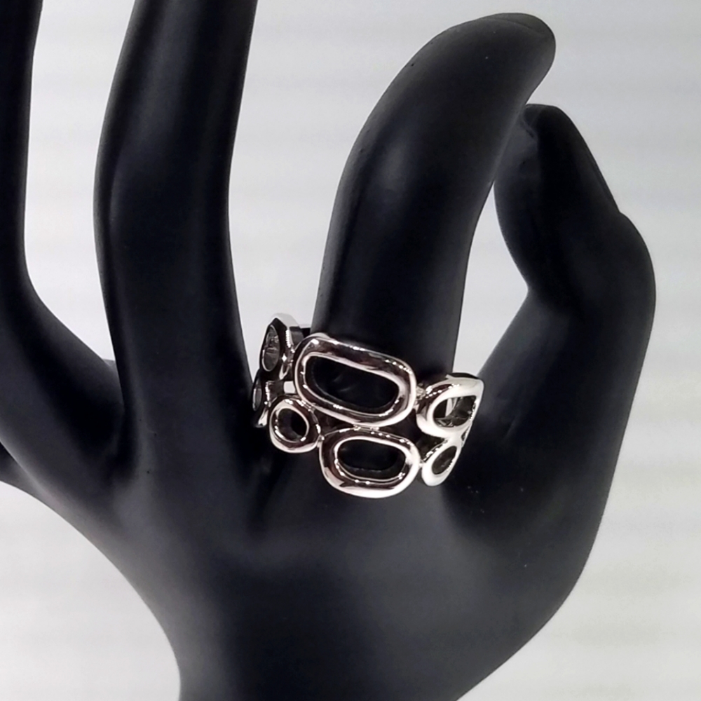 Lia Sophia 'Structure' Silver tone Ring